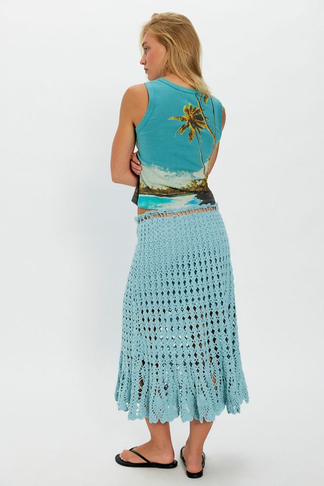 Isle Of Rhodes Crochet Midi Skirt #1