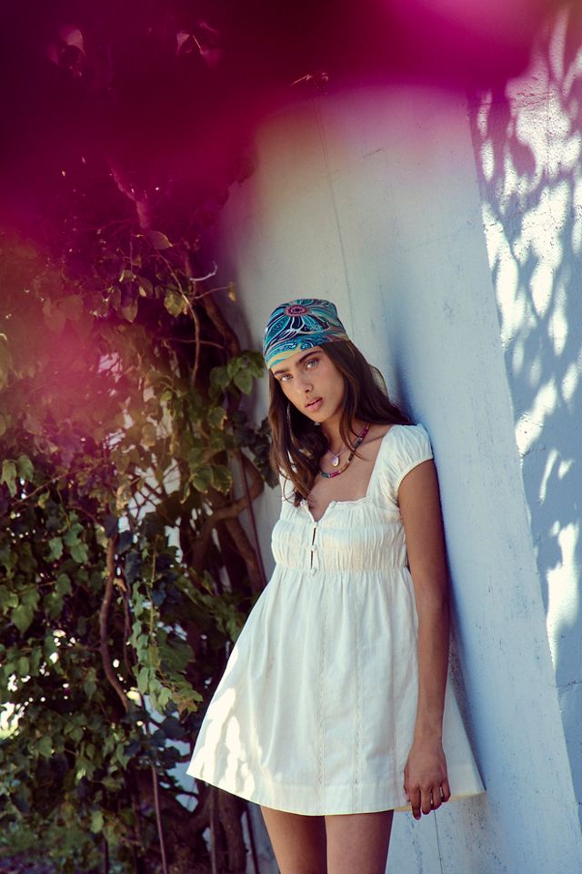 chinese dress ladies Sky Blue Babydoll Dress - 100% linen | ROVE