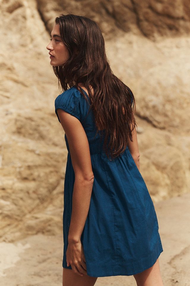 Nina Babydoll Cotton-Linen Mini Dress #1