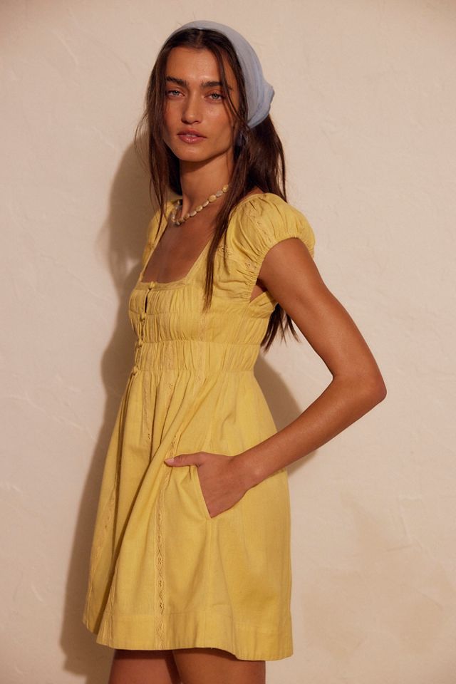 Nina Babydoll Cotton-Linen Mini Dress #2