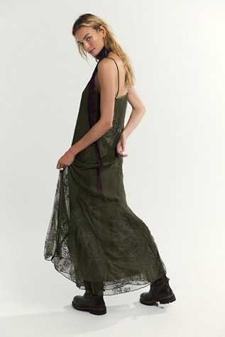 Женское платье Free People Julio Maxi, цвет: Зелёный — фото 2