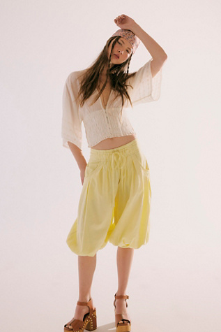 Calle Balloon Crop Pull-On Pants