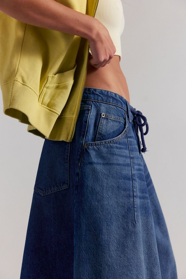 Jupe Fantaisie Save The Queen - Taille M, Bleu Foncé Multicolore, Jean Et Polyester