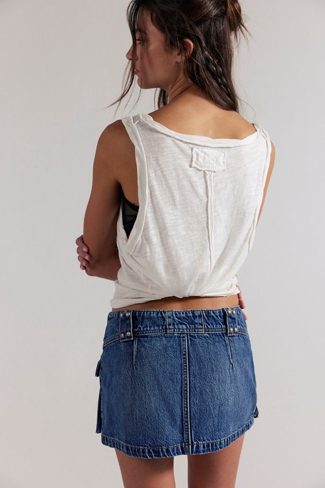 We The Free Hera Studded Denim Mini Skirt #1