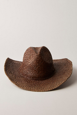 Beachside Rafia Cowboy Hat by Free People in Brown