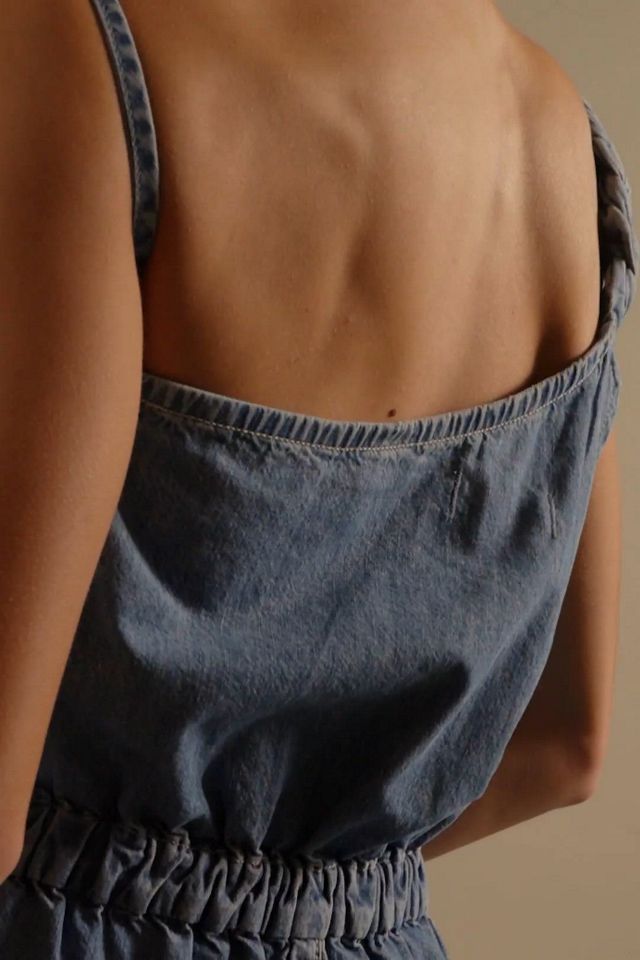 free people denim romper dress Free People Women's Free Fall Denim Romper - Blue - Size XL