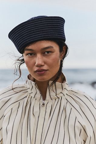 Studded Avery Leather Hat | Free People display picture 1