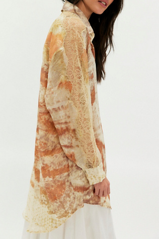 Женский топ Mes Demoiselles Smirf Silk Button Down, цвет: Разноцветный — фото 4