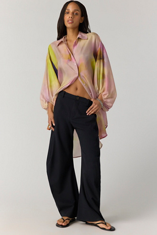 Женский топ Mes Demoiselles Reini Oversized Button Down Top, цвет: Разноцветный — фото 3