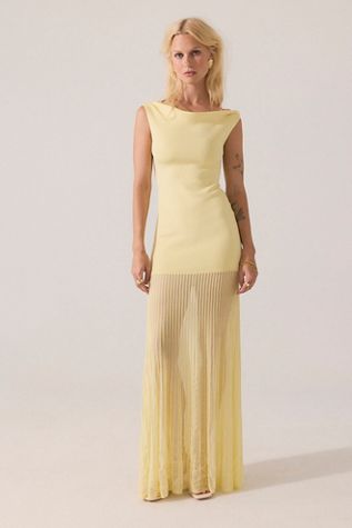 knee length dresses for ladies Ser.O.Ya Noel Mesh Midi Dress in Black