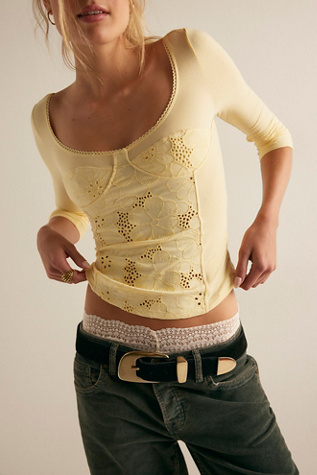 Ever Afternoon Layering Top by Intimately at Free People in Double Butter, Size: Medium