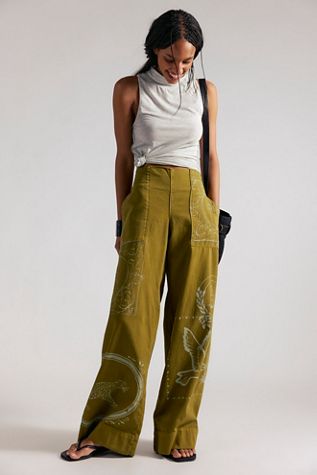 Free People Keep Calling Crop Pantaloni Bianchi Taglia UK16/US12 - Nuovi Con Busta Originale