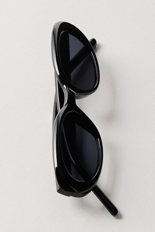 Женские солнцезащитные очки Free People Stella Round Sunglasses, цвет: Чёрный — фото 2