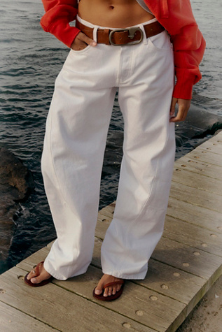 We The Free Fable Low-Rise Twisted Bowed Jeans