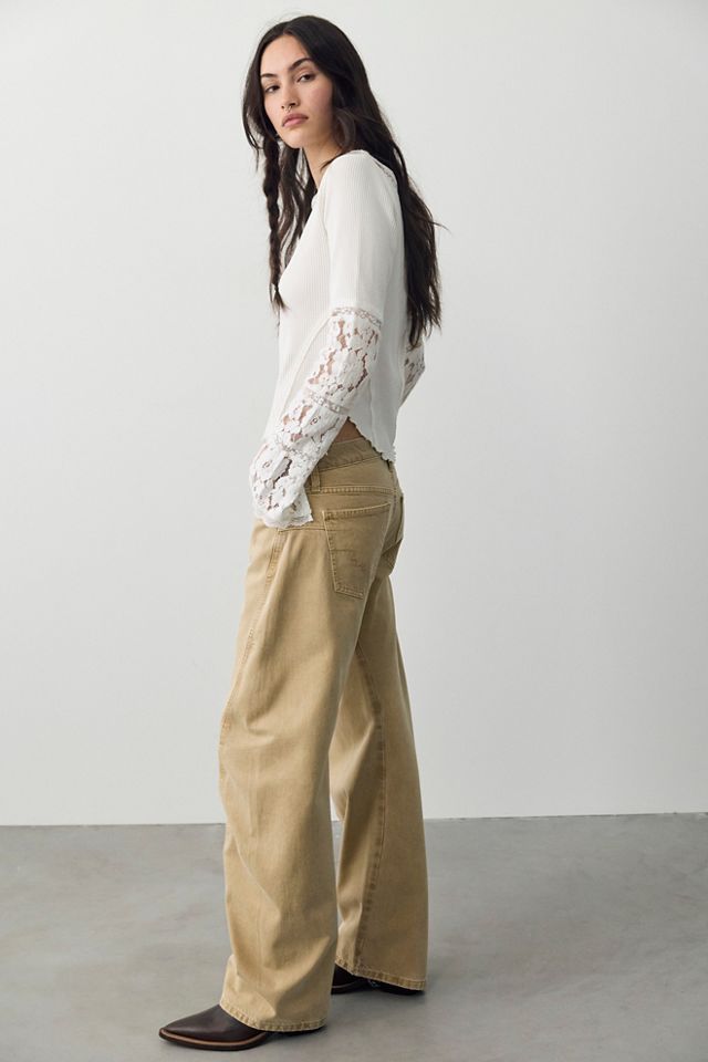 We The Free Fable Low-Rise Twisted Bowed Jeans #3