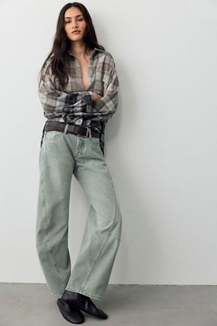 We The Free Fable Low-Rise Twisted Bowed Jeans