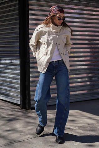 We The Free Fable Low-Rise Twisted Bowed Jeans