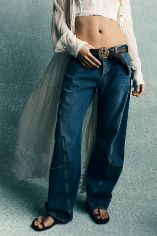 We The Free Fable Low-Rise Twisted Bowed Jeans - thumbnail 2