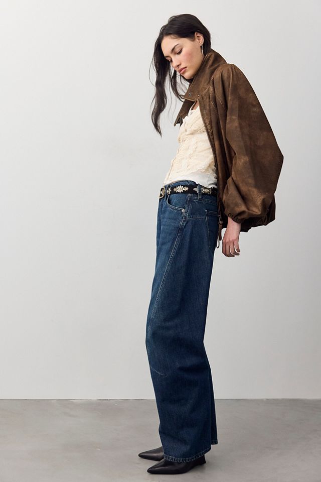 We The Free Fable Low-Rise Twisted Bowed Jeans #3