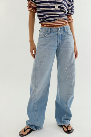 We The Free Fable Low-Rise Twisted Bowed Jeans