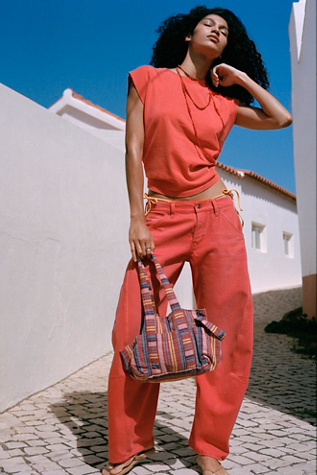 We The Free Fable Low-Rise Twisted Bowed Jeans