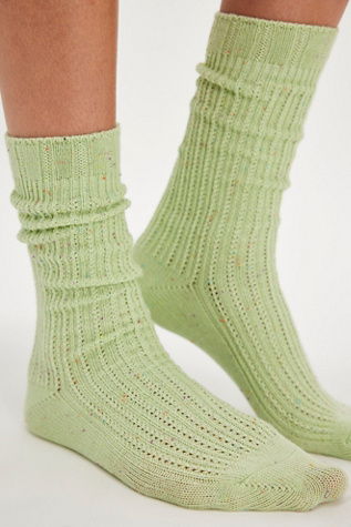Meadow Breeze Confetti Socks by Free People in Green