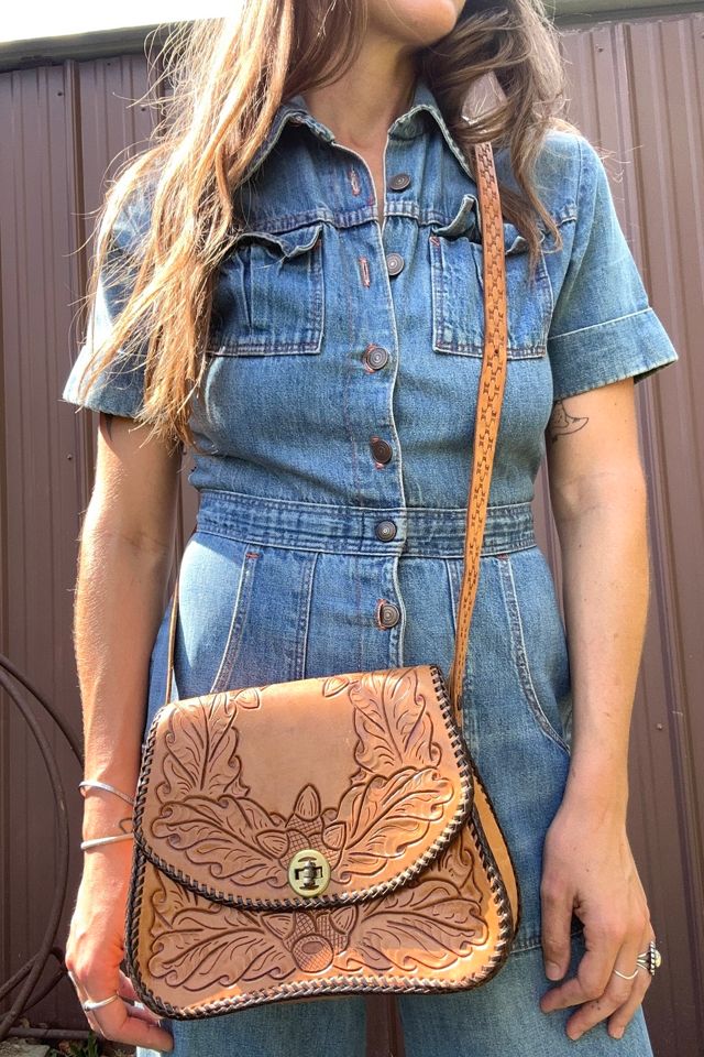 Vintage Woodland Tooled Leather Purse Selected by Grievous Angel Vintage #1