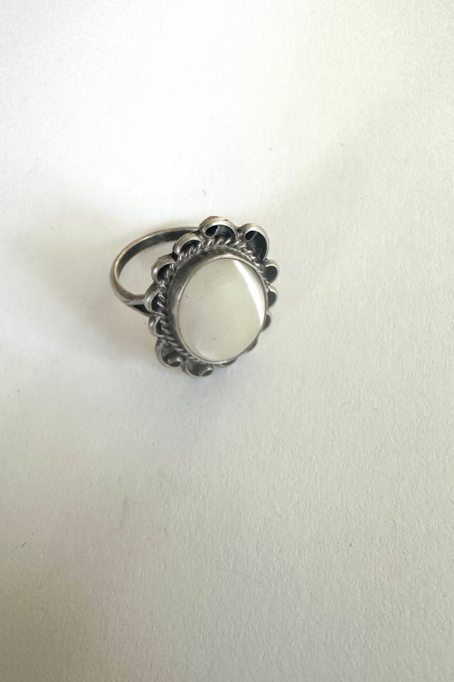 Vintage Sterling Silver and Mother of Pearl Ring Selected by Grievous Angel Vintage