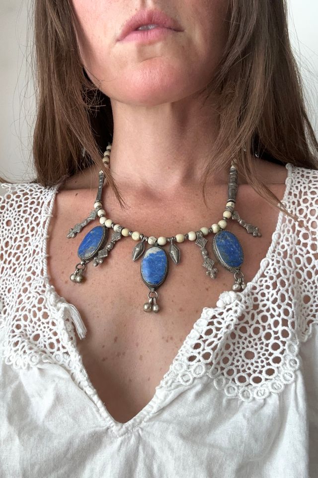 Vintage Lapis Lazuli Gypsy Necklace Selected by Grievous Angel Vintage #1