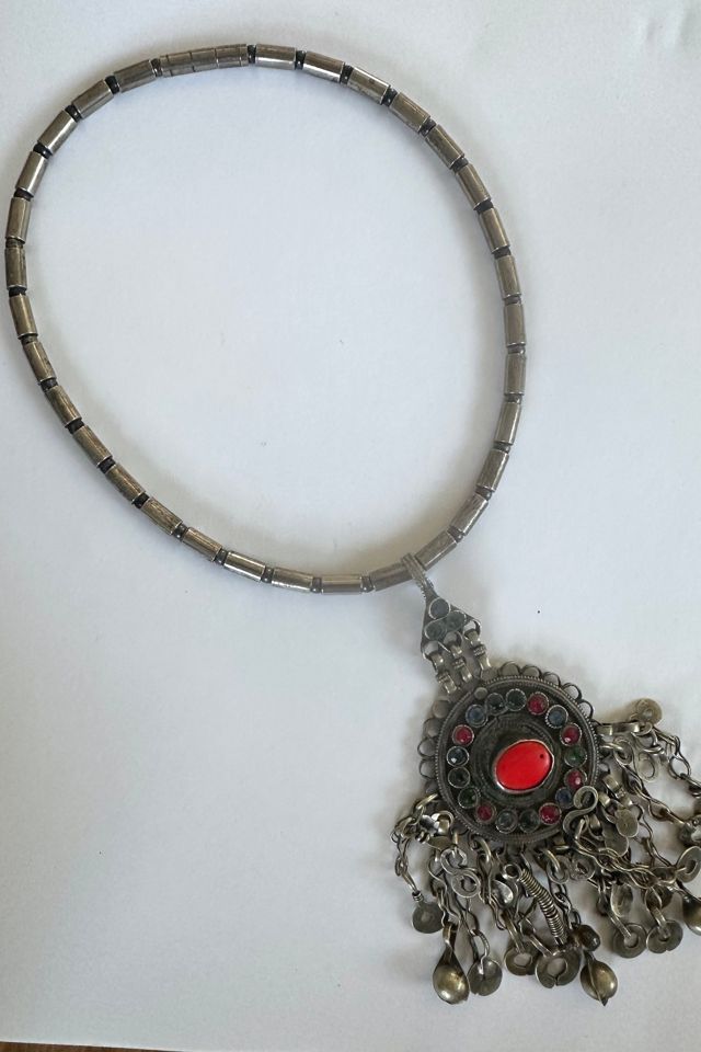 Vintage Silver Moroccan Pendant Necklace Selected by Grievous Angel Vintage