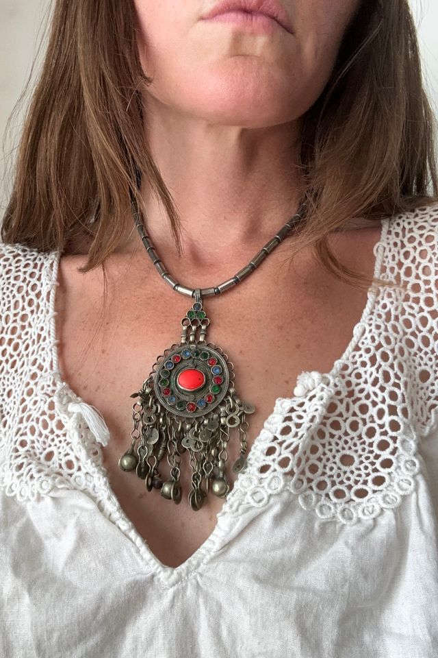 Vintage Silver Moroccan Pendant Necklace Selected by Grievous Angel Vintage #1