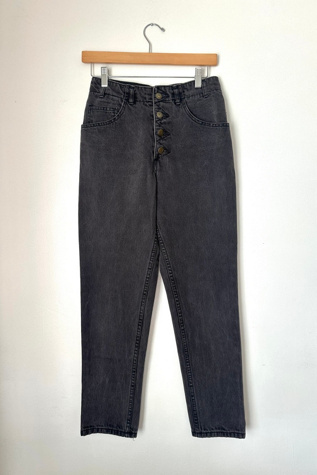 Женские джинсы Grievous Angel Vintage 1980s Black Guess Denim Pants Selected, цвет: Чёрный — фото 4