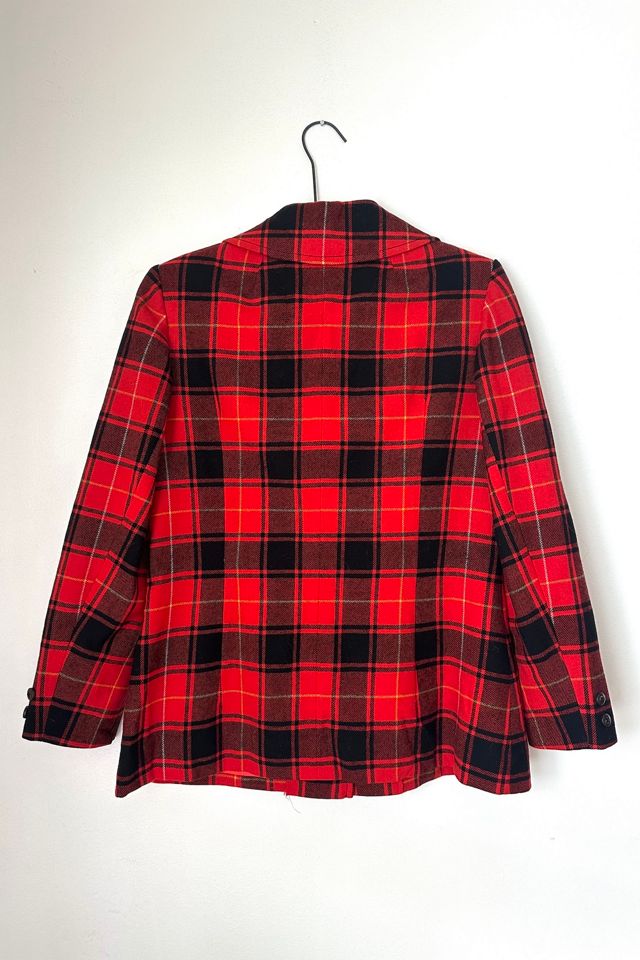 Vintage 1970s Red Plaid Pendleton Blazer Selected by Grievous Angel Vintage #3
