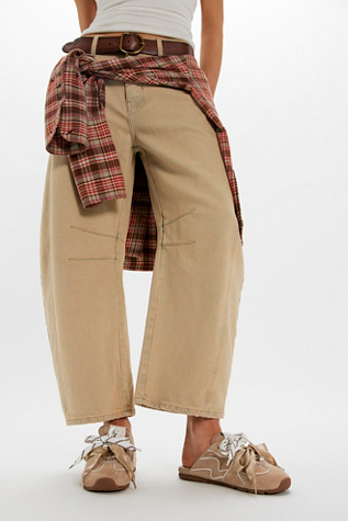 Ballet Class Suede Mules by Naked Wolfe at Free People in Tan, Size: EU 38