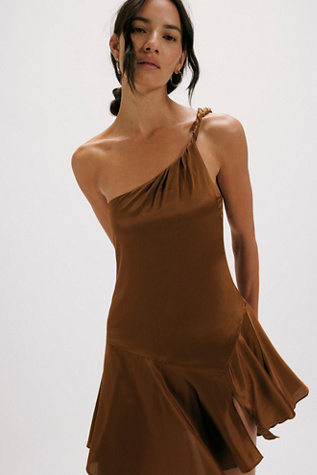 Hansen & Gretel Birkin Mini Dress at Free People in Brown, Size: M