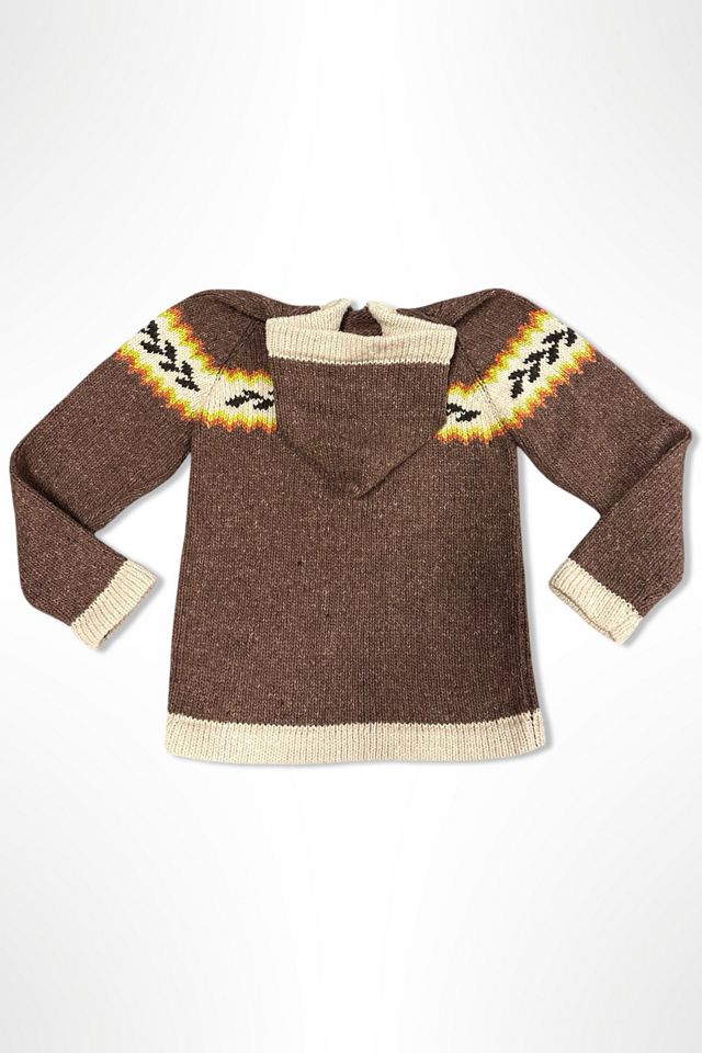 1990s Earth Tone Hooded Cardigan Sweater Selected By Ritual Vintage #1