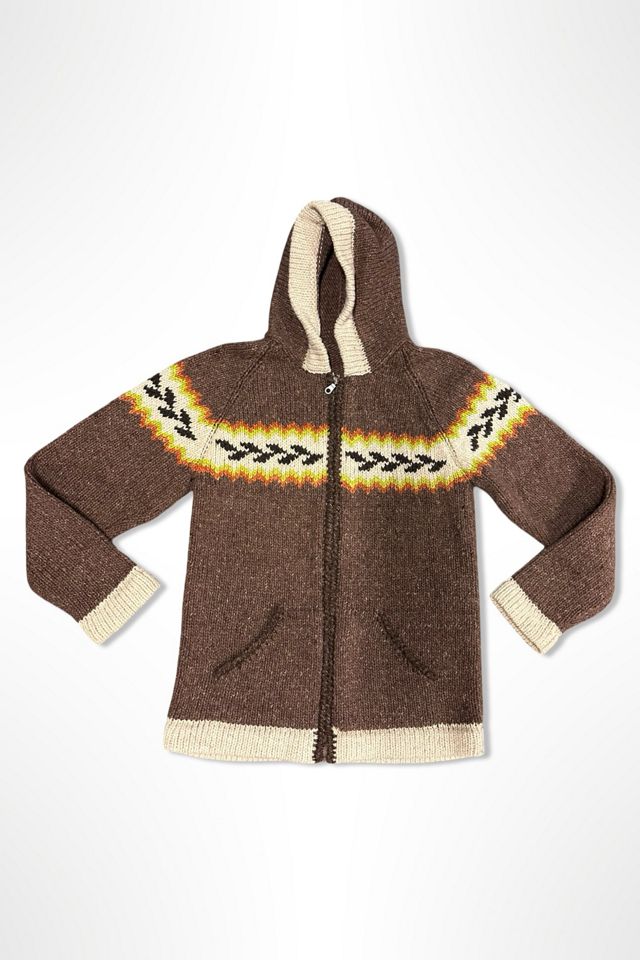 1990s Earth Tone Hooded Cardigan Sweater Selected By Ritual Vintage #2
