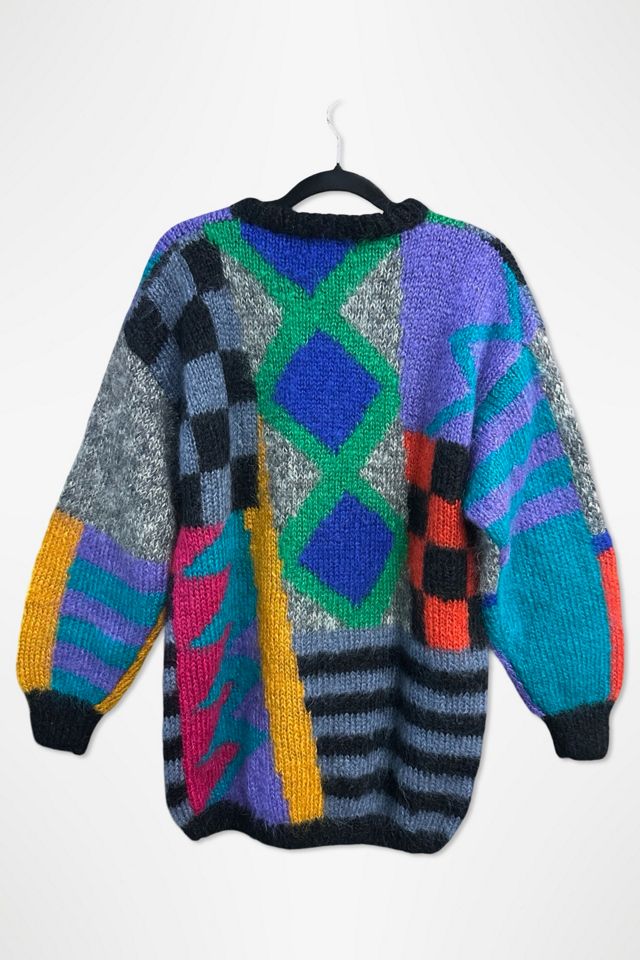 1980s Colorful Graphic Oversized Sweater Selected By Ritual Vintage #1