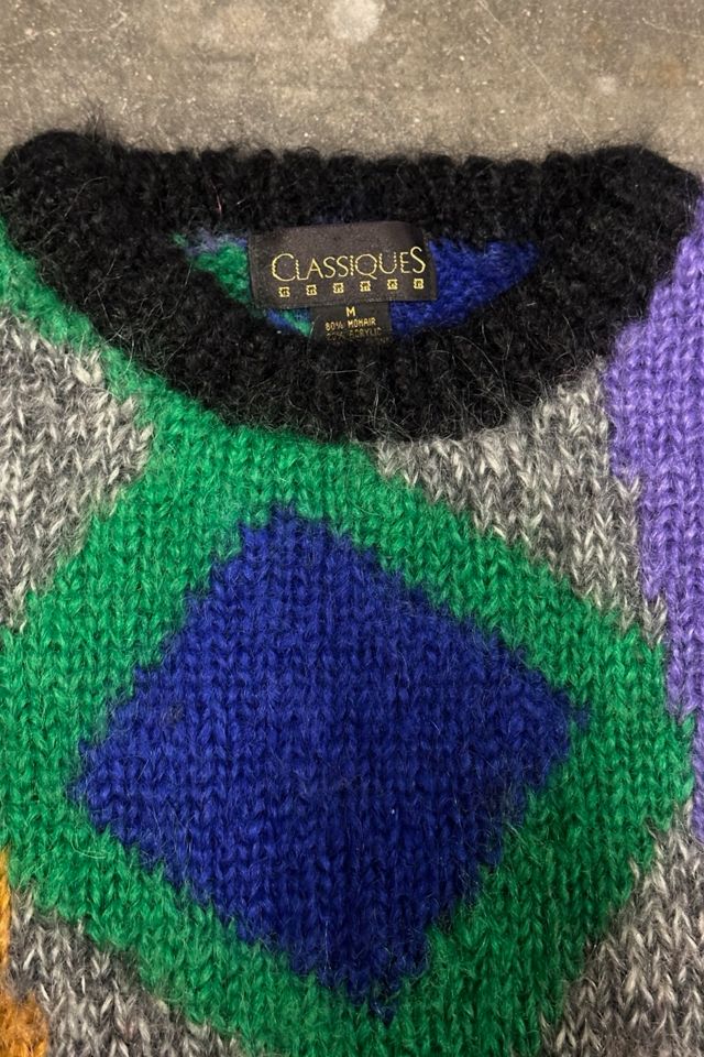 1980s Colorful Graphic Oversized Sweater Selected By Ritual Vintage #3