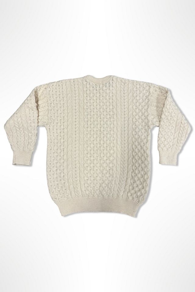 1970s Fisherman Knit Oversized Handknit Sweater Selected By Ritual Vintage #1