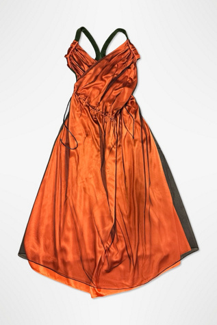 Quetsche Satin And Tulle Draped Dress Selected By Ritual Vintage