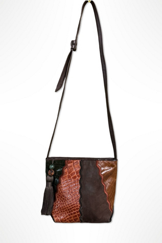 1980s Patchwork Leather Tassel Bag Selected By Ritual Vintage