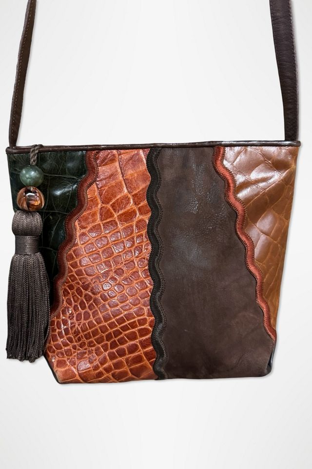 1980s Patchwork Leather Tassel Bag Selected By Ritual Vintage #1