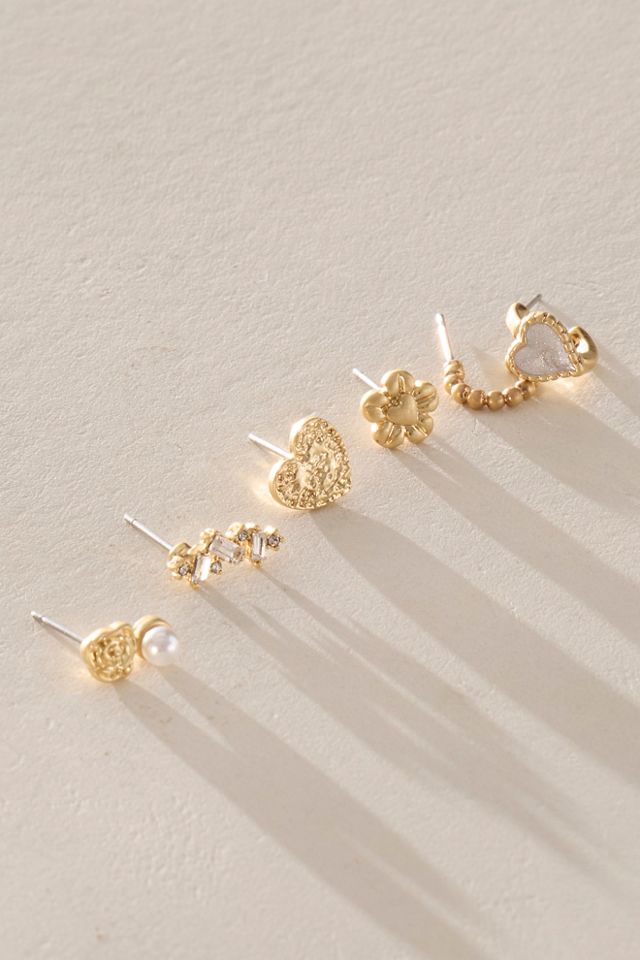 Dreamer Gold-Plated Stud Earring Set #1