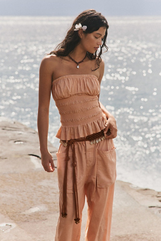 Seaswept Wrap Belt by Free People in Orange