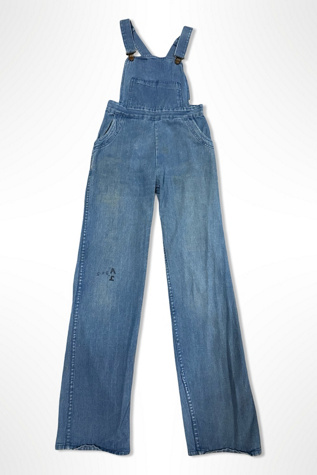1970s Fitted Denim Straight Leg Overalls Selected By Ritual Vintage