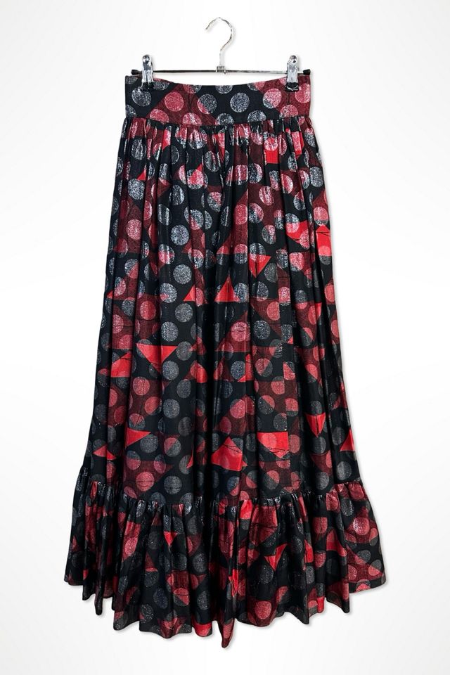 1980s Lurex Print Silk Party Skirt Selected By Ritual Vintage #2