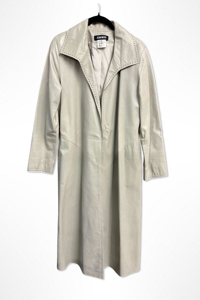 1970s Jean Muir Dove Gray Leather Trench Coat Selected By Ritual Vintage #3
