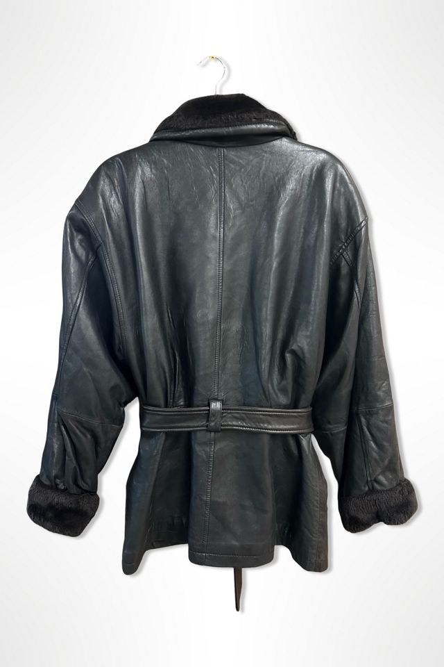 1990s Leather Tie Bomber Jacket Selected By Ritual Vintage #1