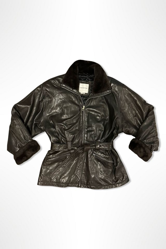 1990s Leather Tie Bomber Jacket Selected By Ritual Vintage #2